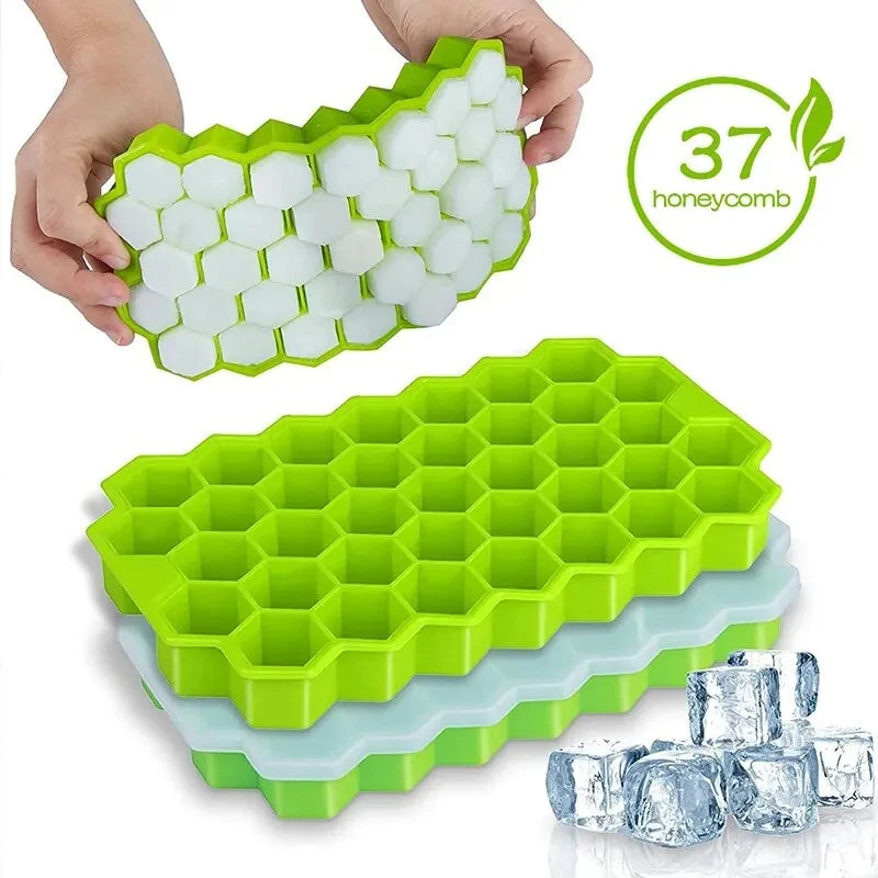 1Pcs Honeycomb 37 Lattice Cube Tray Maker without Lid DIY Ice Mold