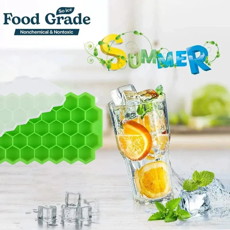 1Pcs Honeycomb 37 Lattice Cube Tray Maker without Lid DIY Ice Mold