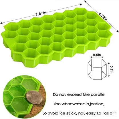1Pcs Honeycomb 37 Lattice Cube Tray Maker without Lid DIY Ice Mold
